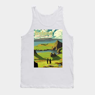 Original Retro Style Ireland Tourism Poster 5 Tank Top